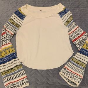 Free People | long sleeve crop thermal EUC